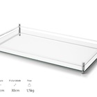 Aparador Decorativo Suporte De Vidro Espelhado 45cm - Forma