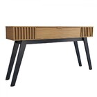 Aparador Deluxe 1 Gaveta Ripado Noce Milano - Panorama Móveis