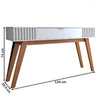 Aparador Deluxe 1 Gaveta Ripado Off White - Panorama Móveis