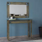 Aparador Dourado Siena Em Aço Com Tampo De Vidro 1,20x0,35m