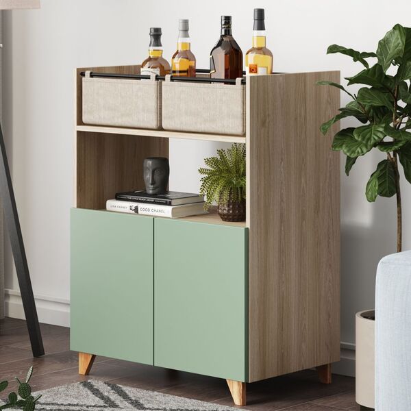 Aparador Drink 2 Portas Aveiro/verde - Bentec