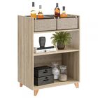 Aparador Drink 2 Portas Aveiro/verde - Bentec