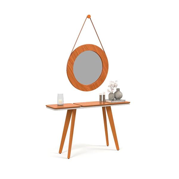 Aparador E Espelho Decorativo Para Sala Amazonas Nature