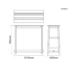 Aparador E Mesa Alta Em Madeira Verona Teca Acabamento Verniz