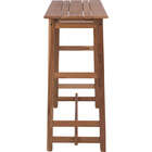 Aparador E Mesa Alta Em Madeira Verona Teca Acabamento Verniz