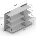 Aparador Eco Friendly Pietra  Legno Salinas/borda Branca