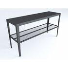 Aparador Em Aço 1 Prateleira Rio  Preto Fosco