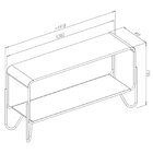 Aparador Em Aço Para Sala De Estar 142cm Caraíva Preto Fosco