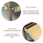 Aparador Em E Linha Barcelona 2 Gavetas 120cm Mdf Oak/ferrola