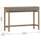 Aparador Em E Linha Barcelona 2 Gavetas 120cm Mdf Oak/ferrola