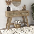 Aparador Em Mdf 2 Gavetas 110cm Palha Carvalho