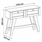 Aparador Em Mdf 2 Gavetas 110cm Palha Carvalho