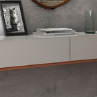 Aparador Eros Estilo Industrial 2g Pés Ferro Ofwhite/cobre