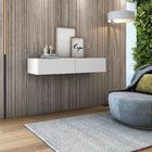 Aparador Eros Suspenso Aéreo 90cm Linha Alto Padrão Branco