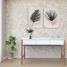 Aparador Escrivaninha Paris Em Madeira Maciça E Mdf Natural/b