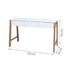 Aparador Escrivaninha Paris Em Madeira Maciça E Mdf Natural/b