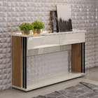 Aparador Espelhado 2 Gavetas Amber Com Espelho Adnet 54cm Fre