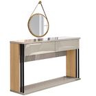 Aparador Espelhado 2 Gavetas Amber Com Espelho Adnet 54cm Fre