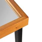 Aparador Espelhado Castanho Pés Em Metal Preto