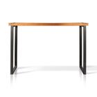 Aparador Espelhado Castanho Pés Em Metal Preto