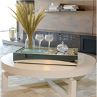 Aparador Espelhado Grande Vidro E Mdf 60x38x12cm Forma Inox