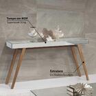 Aparador Espelhado Mali Com Pés Eucalipto - Castanho Claro