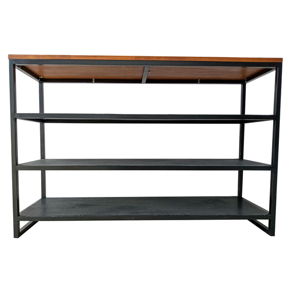 Aparador Estante com Prateleiras de Chapas de Ferro - Pintura