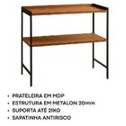 Aparador Estante Multiuso Para Cozinha 2 Prateleiras Londres