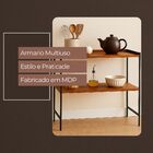 Aparador Estante Multiuso Para Cozinha 2 Prateleiras Londres