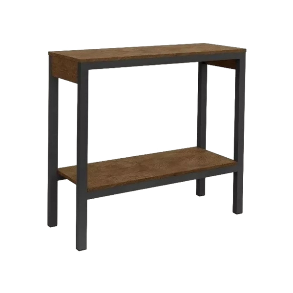 Aparador Estilo Industrial Cristal Com 2 Prateleiras