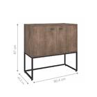 Aparador Estilo Industrial Moderno Buffet 2 Portas