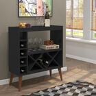 Aparador Estilo Retrô Pés Palito Adega Bar Label - Preto