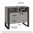 Aparador Euro Com 2 Gavetas - Cinza/grafite