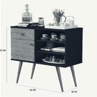 Aparador Ferrari 1 Gaveta 1 Porta 3 Nichos Com Vidro 38cm Pés