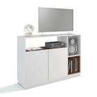 Aparador Folhas Branco E Madeirado