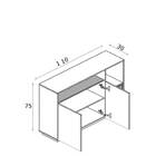 Aparador Folhas Branco E Madeirado