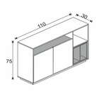 Aparador Folhas Preto E Madeirado