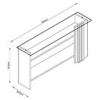 Aparador Frizz Com Tampo De Vidro - Madetec