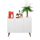 Aparador Galhardo 03 Portas Branco - Jb Tavares Móveis