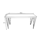 Aparador Gothan Pés Preto Em Madeira Maciça 1,80