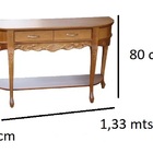 Aparador Grande Meia Lua Entalhado Verniz Mel