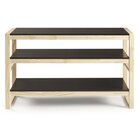 Aparador Guará Com Vidro 120cm Madeira Maciça Yescasa Preto/n