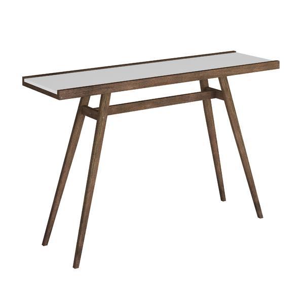 Aparador Hall De Entrada  Branco Pés Em Madeira Elegance