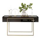 Aparador Harrison Com Tampo Espelhado Preto