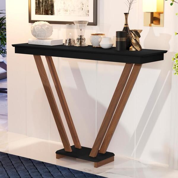 Aparador Harvin Com Pés De Eucalipto Preto