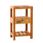 Aparador Ilha 50 Cm Madeira Maciça 35 Cm X 85 Cm Natural