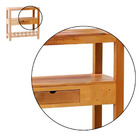 Aparador Ilha 80cm Madeira Maciça Natural C/ Gaveta