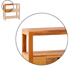 Aparador Ilha 80cm Madeira Maciça Natural C/ Gaveta