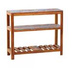 Aparador Ilha Bancada 1,5m Madeira Maciça Pátina