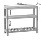 Aparador Ilha Bancada 1 M Madeira Demolição Natural